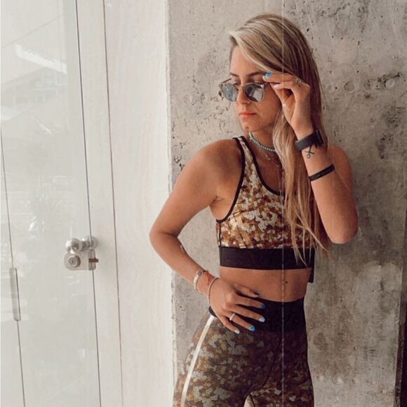 Ultracor Gold Shimmer Sports Bra - Picture 1 of 5